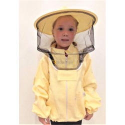 Bluza pszczelarska dziecięca z kapeluszem rozpinana